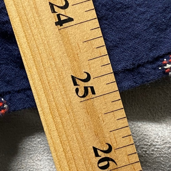 Salt Valley Western Long Sleeve Snap Front Shirt Blue Geometric Print Mens M - Picture 7 of 16